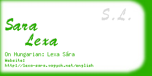 sara lexa business card